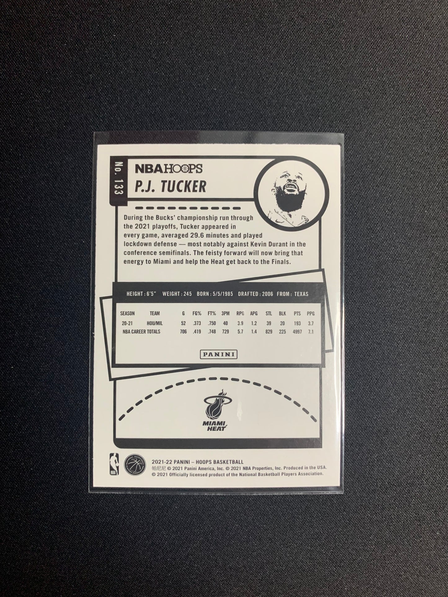 2021-22 Panini Hoops #133 P.J. Tucker