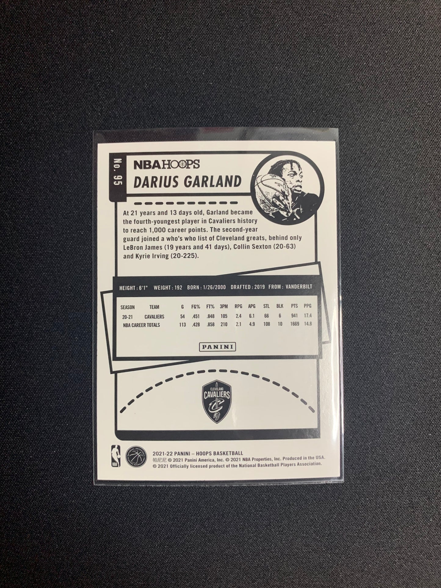 2021-22 Panini Hoops #95 Darius Garland