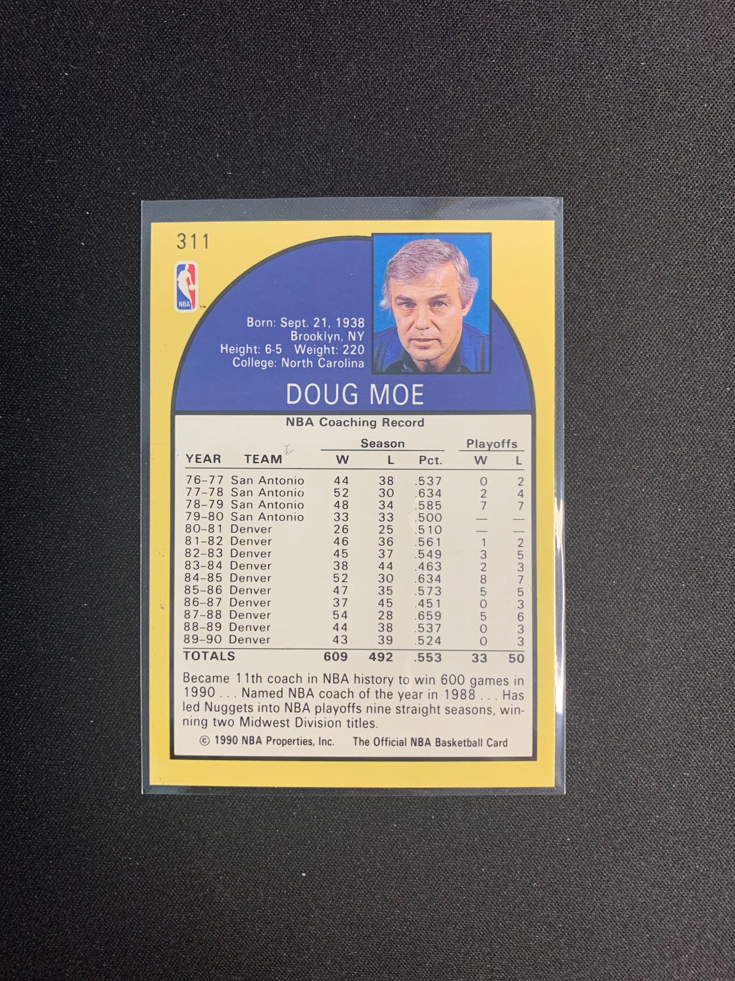 1990-91 Hoops #311 Doug Moe