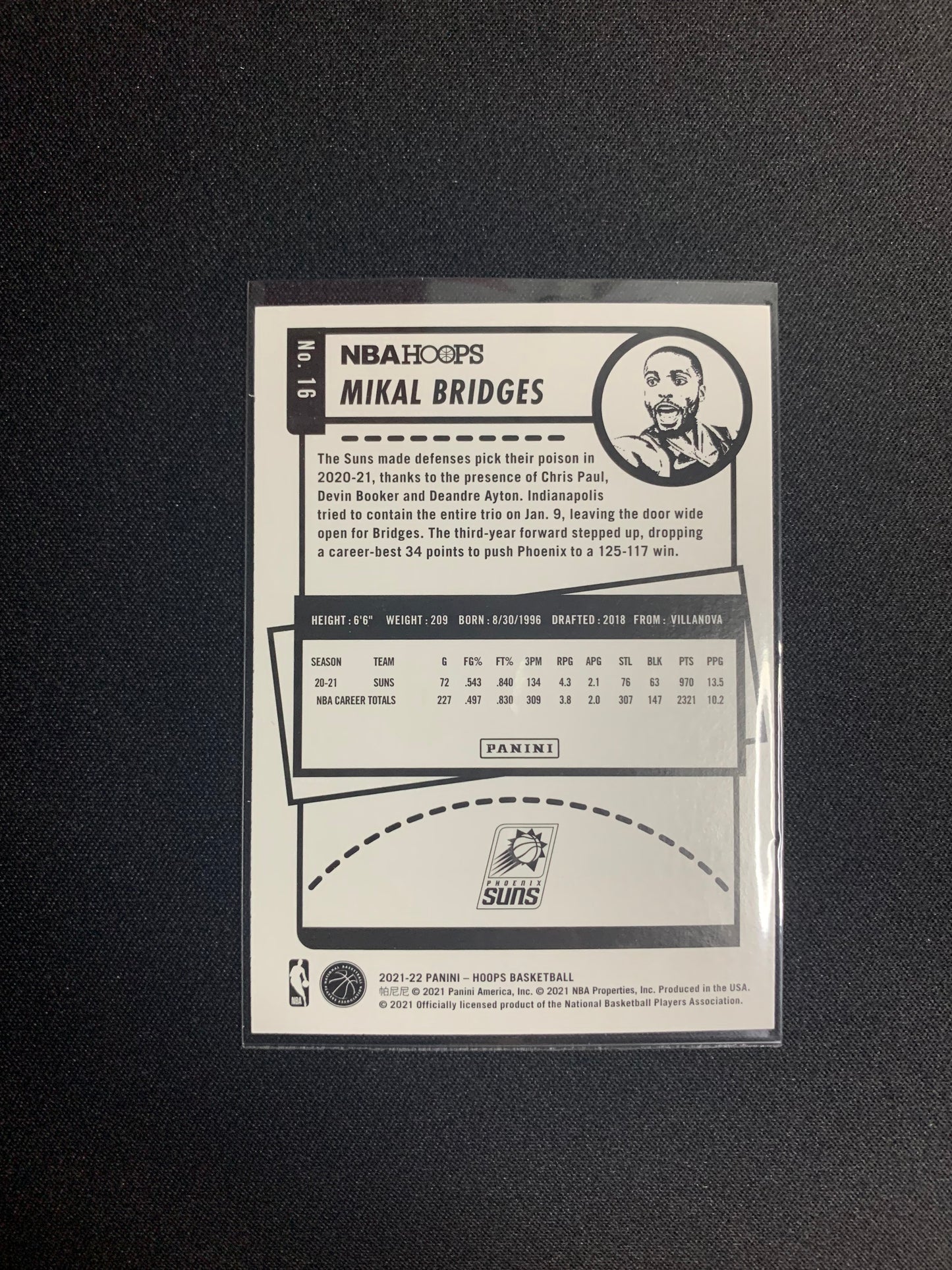 2021-22 Panini Hoops #16 Mikal Bridges