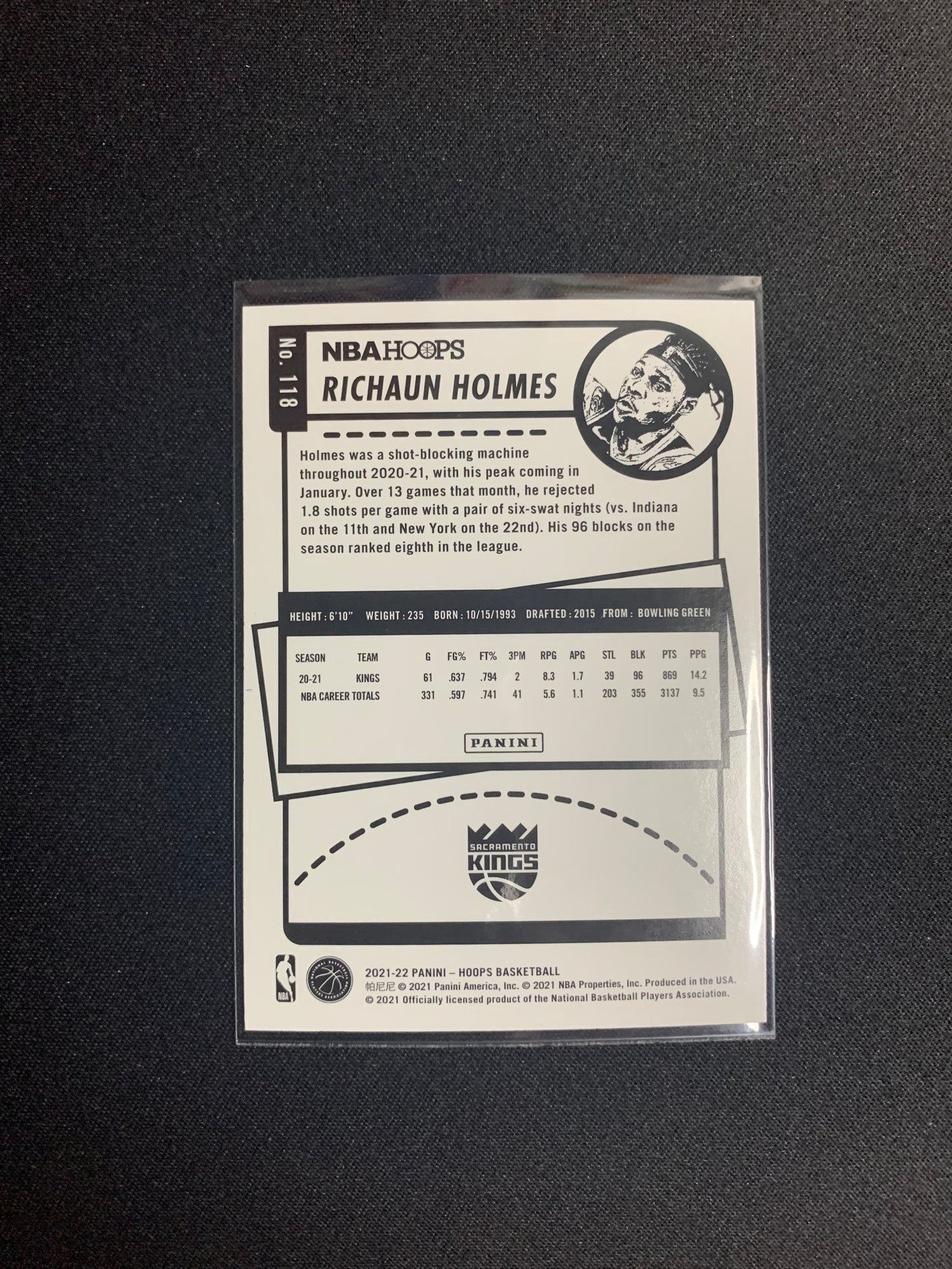 2021-22 Panini Hoops #118 Richaun Holmes