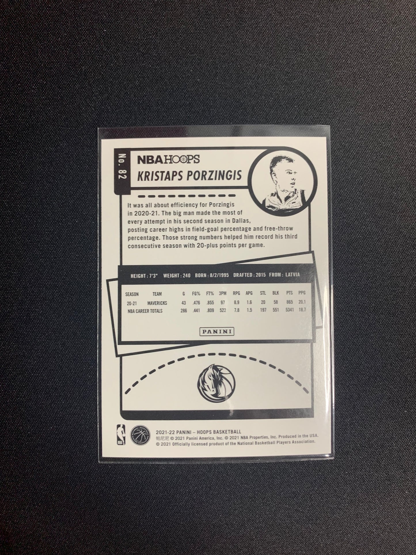 2021-22 Panini Hoops #82 Kristaps Porzingis