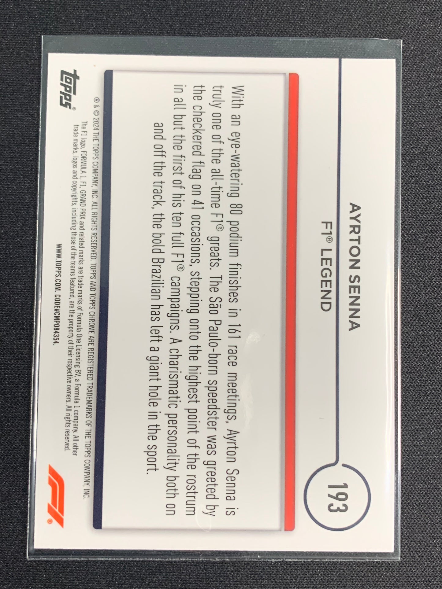 2024 Topps Chrome Formula 1 #193 Ayrton Senna