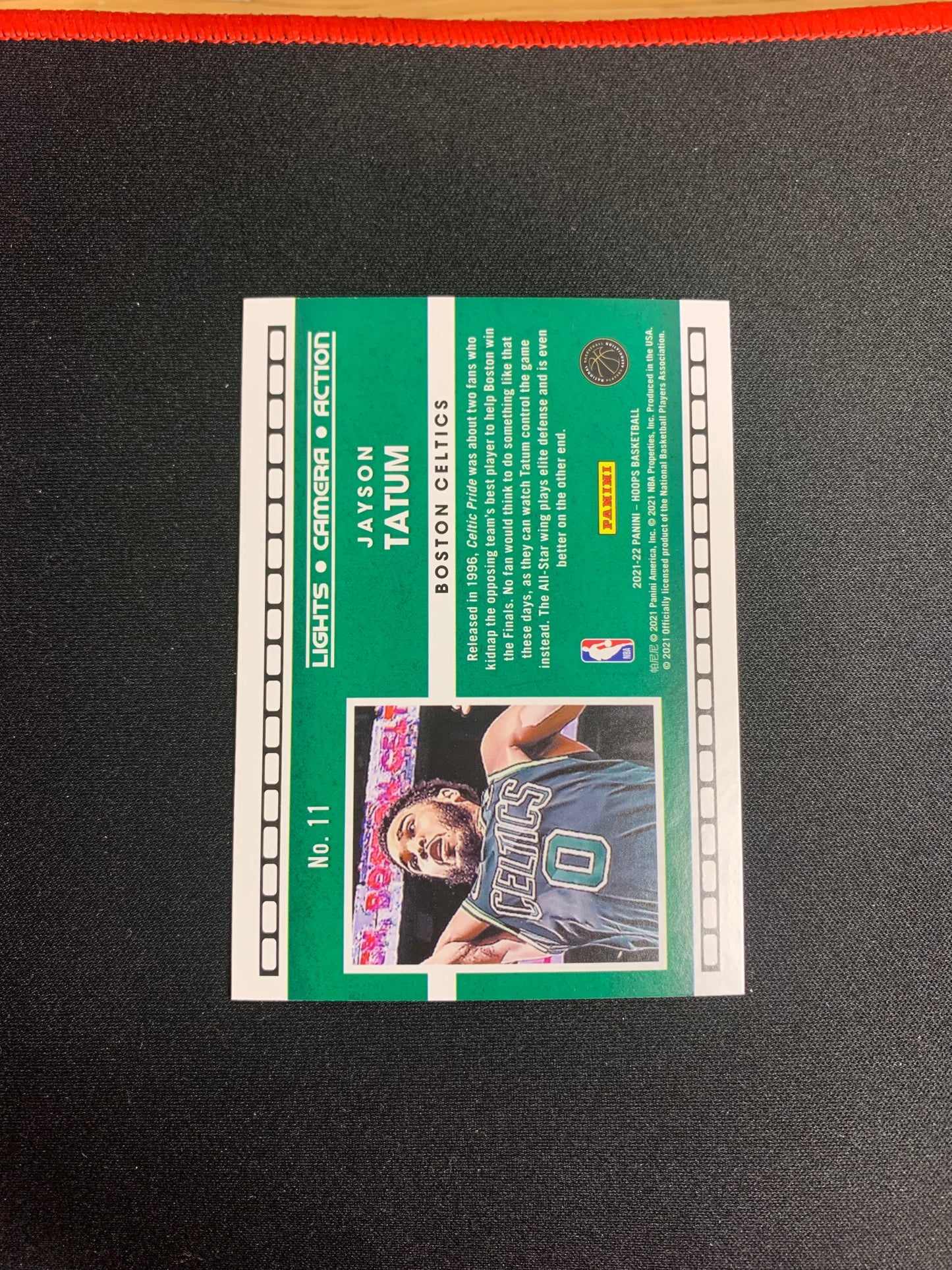 2021-22 Panini Hoops Lights Camera Action #11 Jayson Tatum