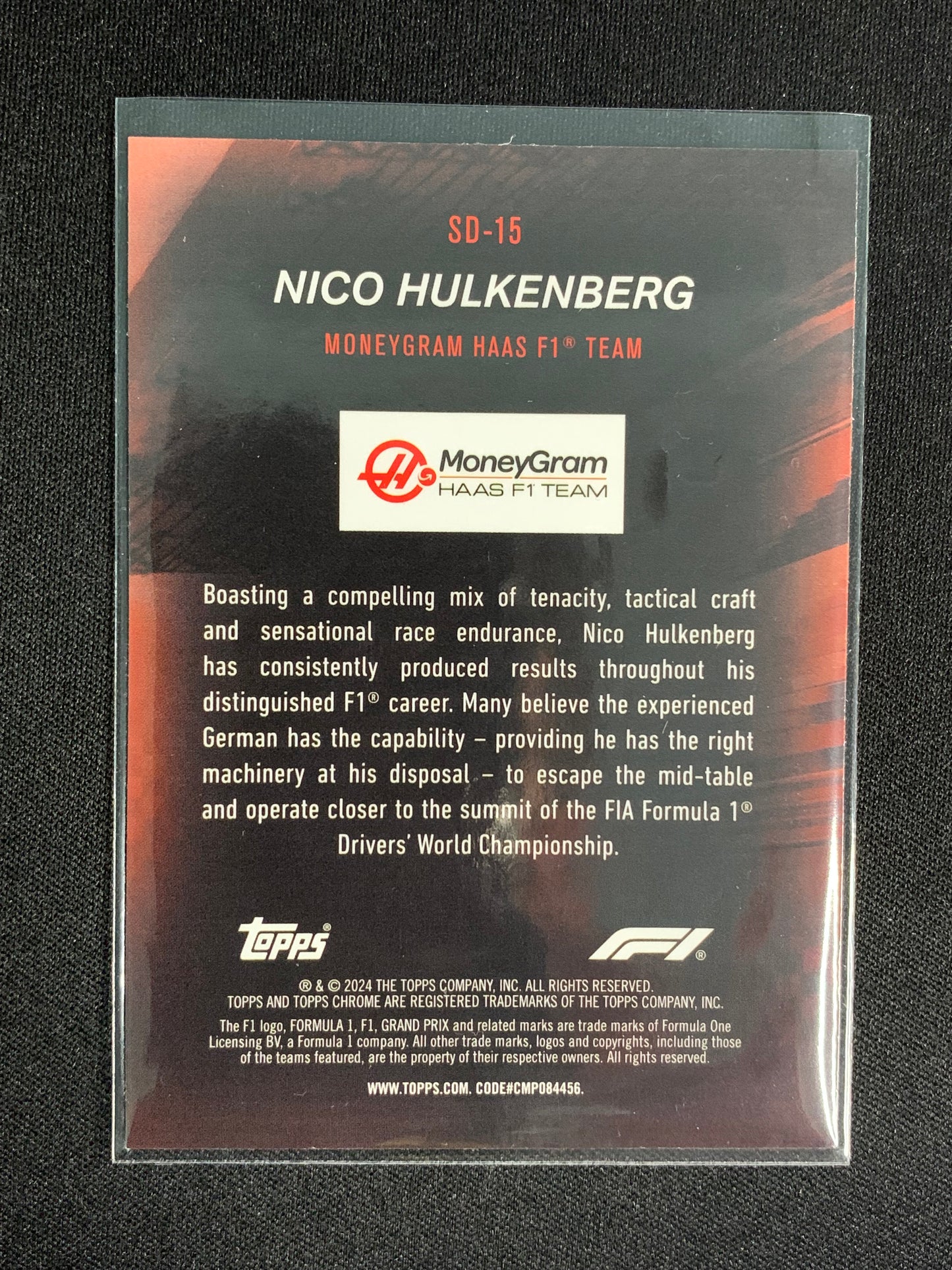 2024 Topps Chrome Formula 1 Speed Demons #SD-15 Nico Hulkenberg