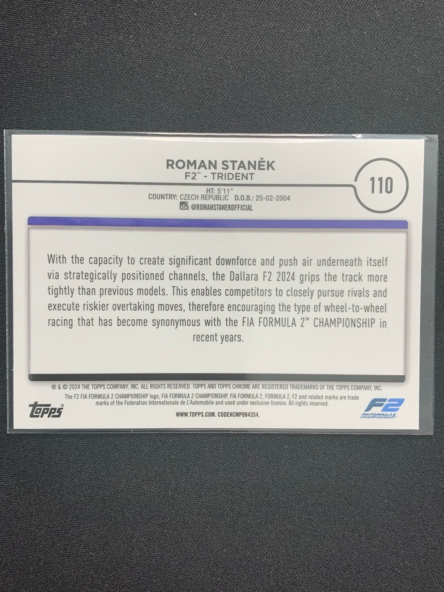 2024 Topps Chrome Formula 1 #110 Roman Stanek