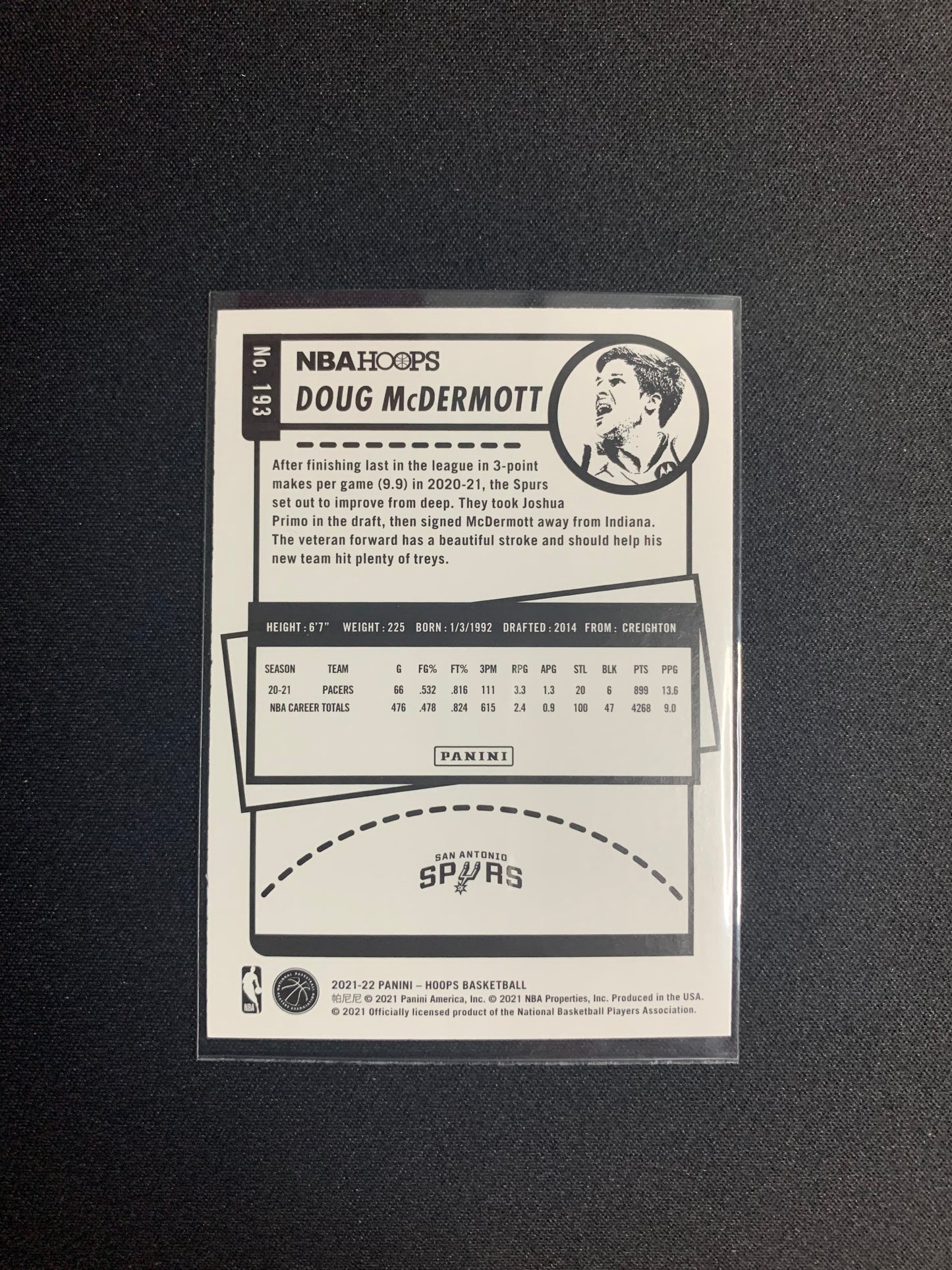 2021-22 Panini Hoops #192 Doug McDermott
