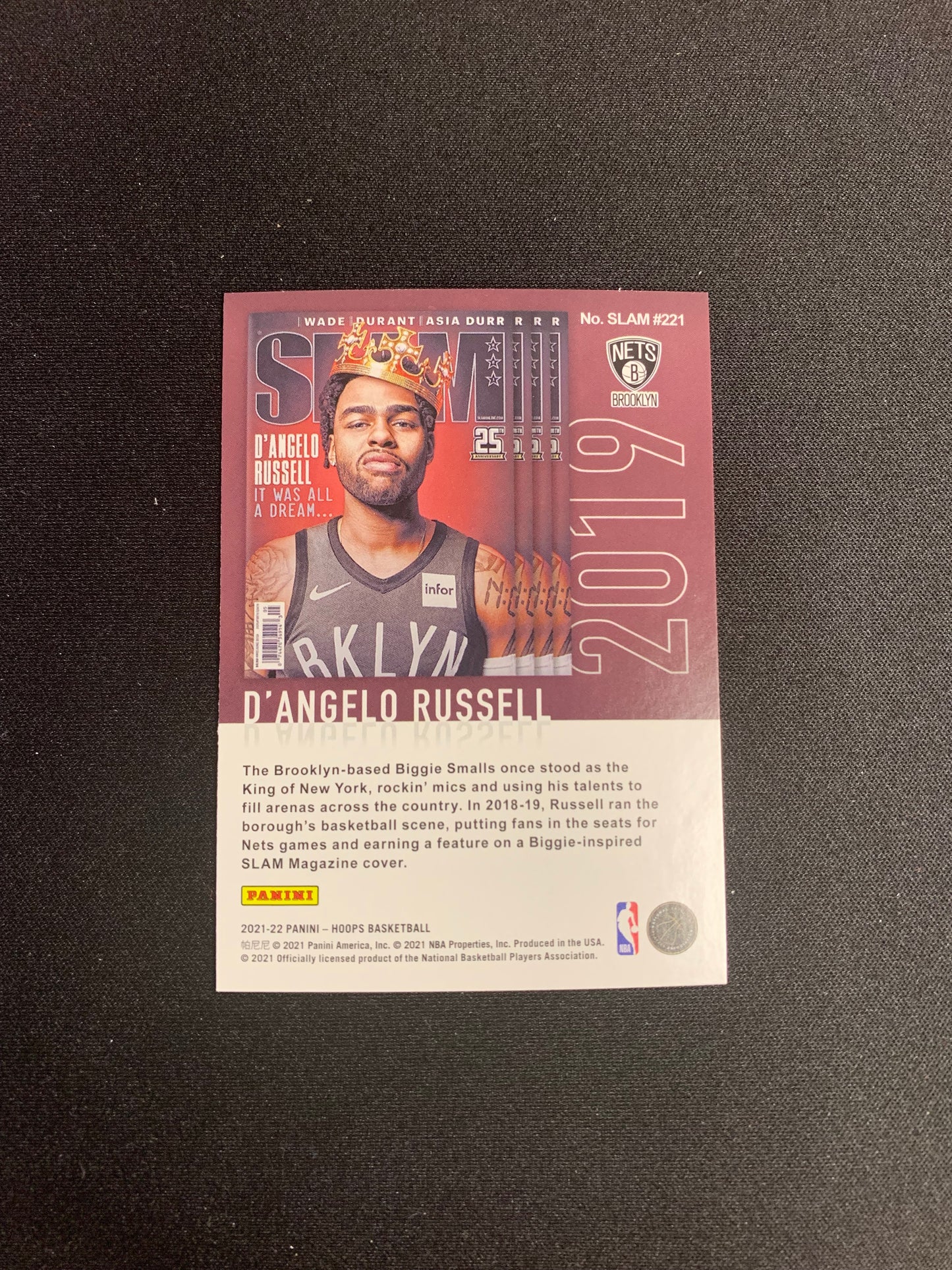 2021-22 Panini Hoops SLAM #221 D’Angelo Russell