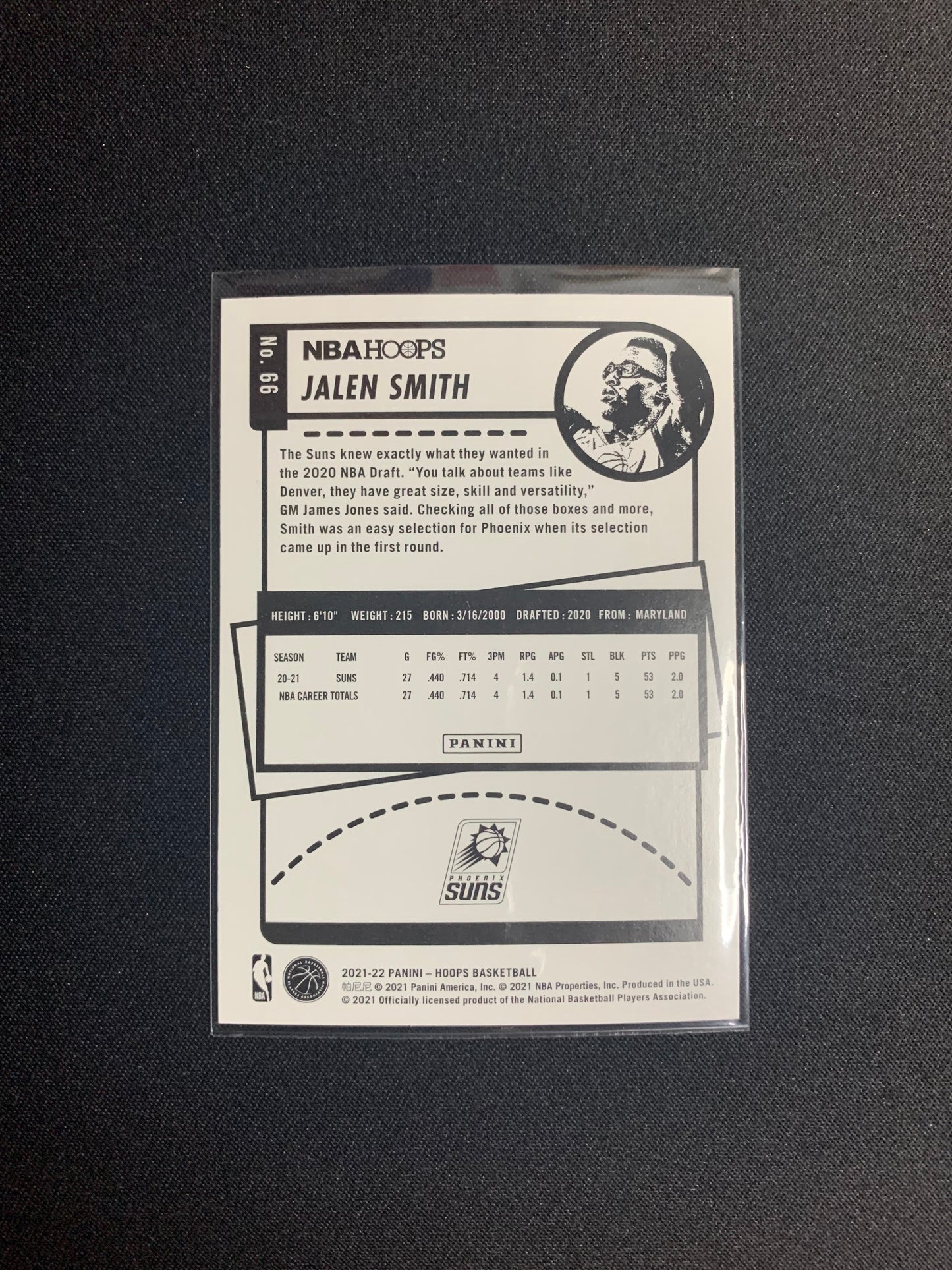 2021-22 Panini Hoops #66 Jalen Smith