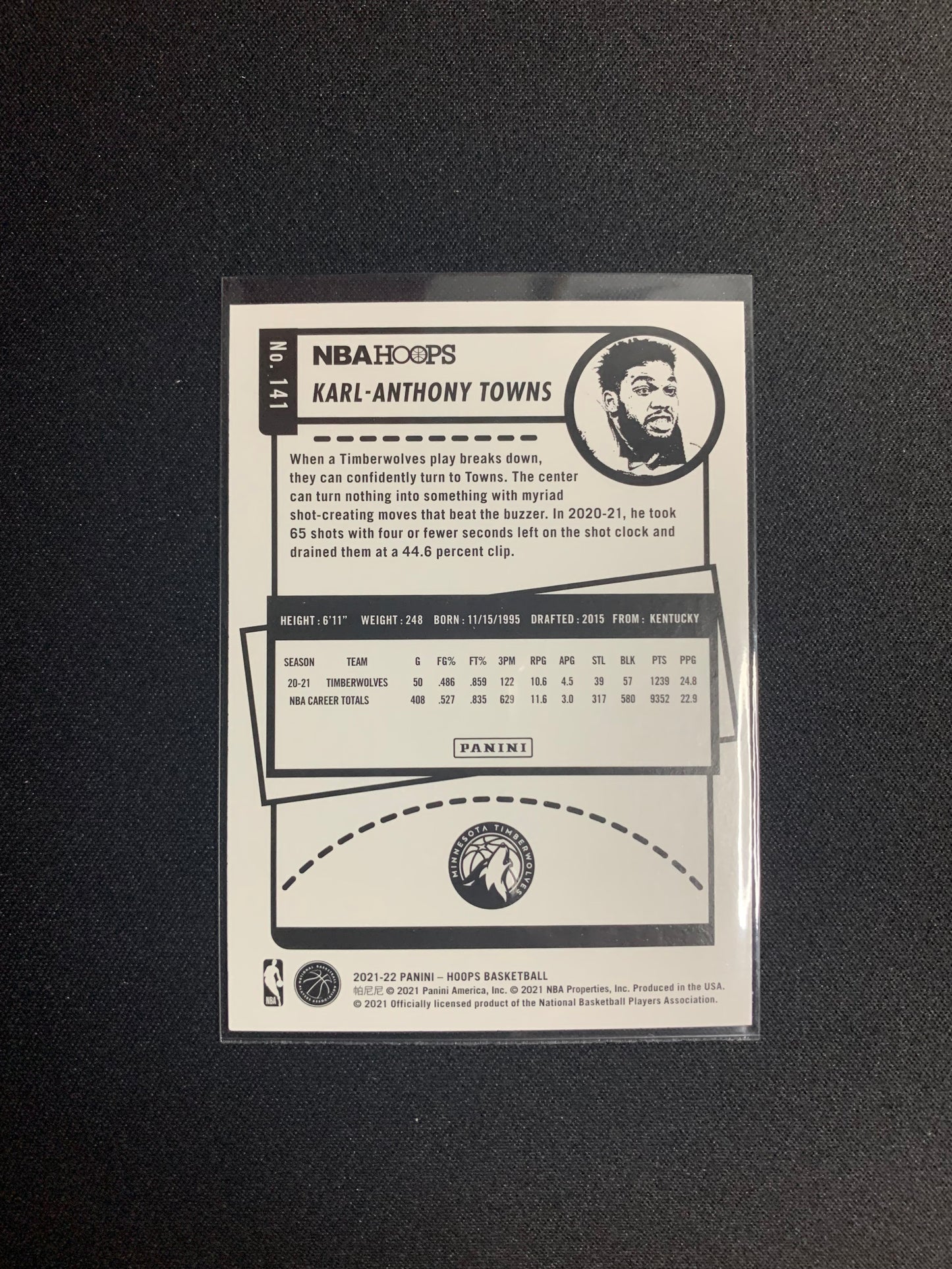2021-22 Panini Hoops #141 Karl Anthony-Towns