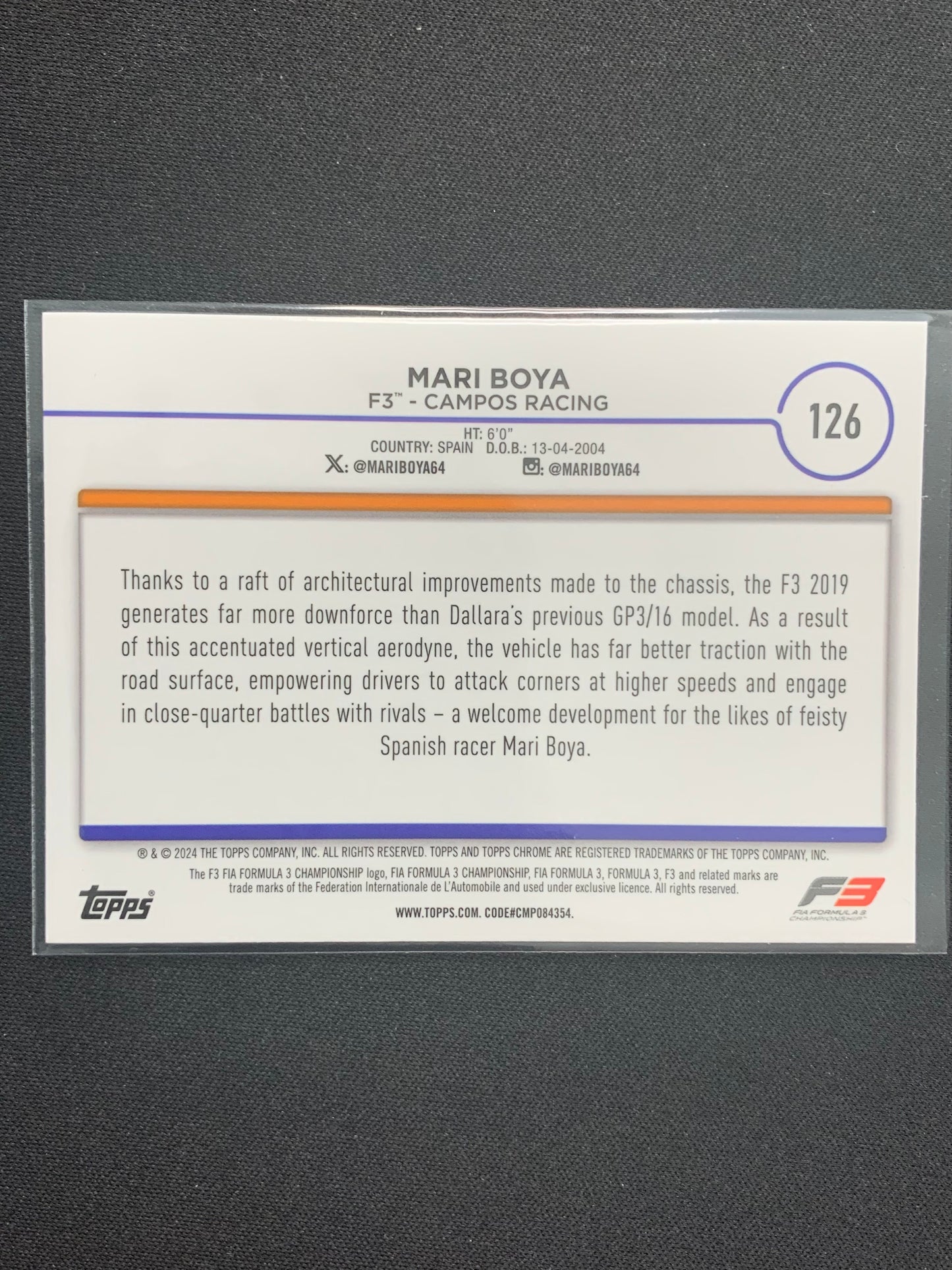 2024 Topps Chrome Formula 1 #126 Mari Boya