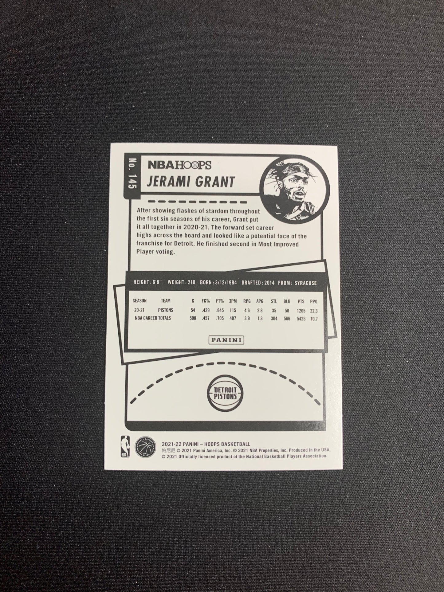 2021-22 Panini Hoops #145 Jerami Grant