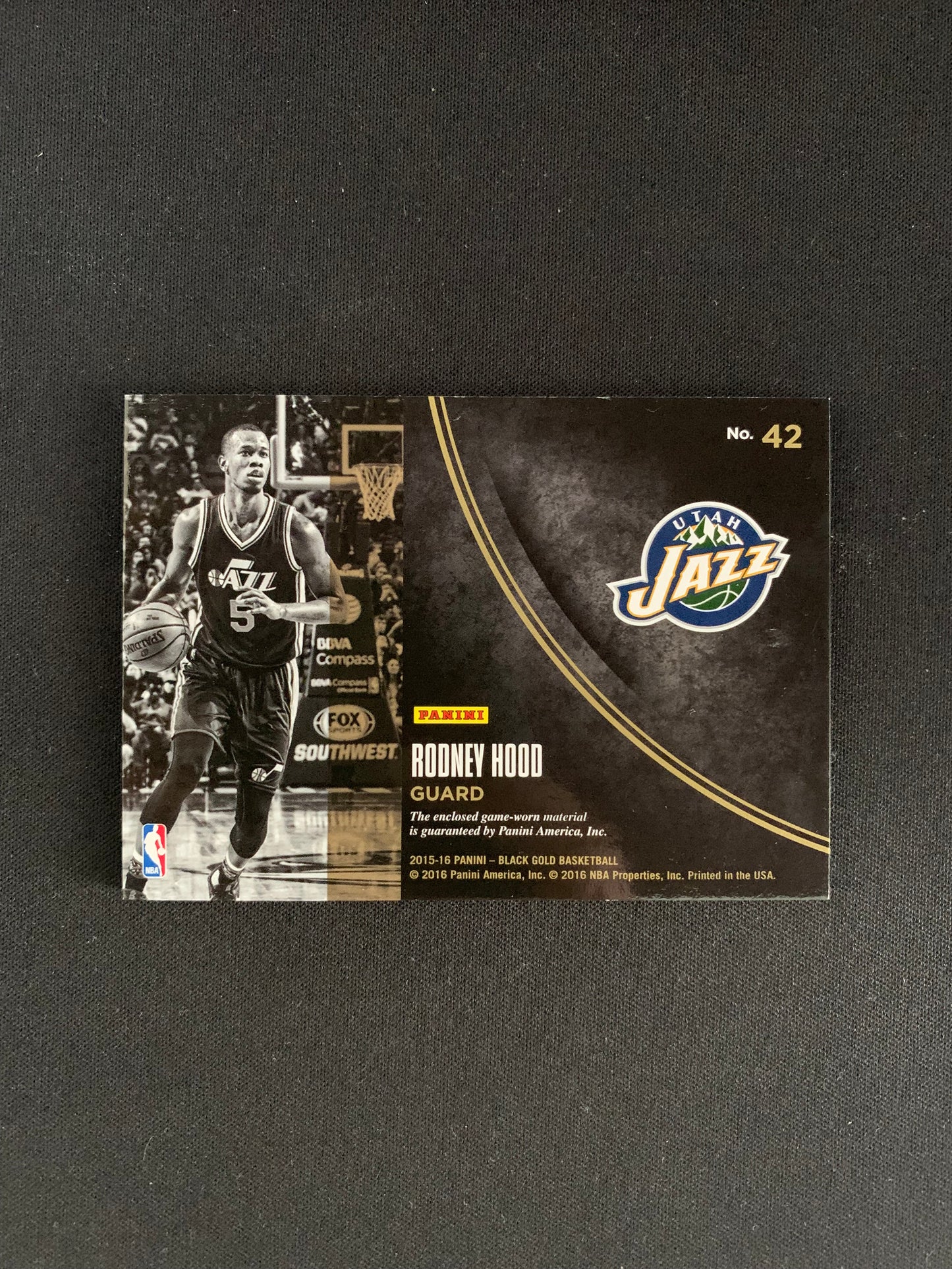 2015-16 Panini Black Gold Golden Opportunity #42 Rodney Hood /199