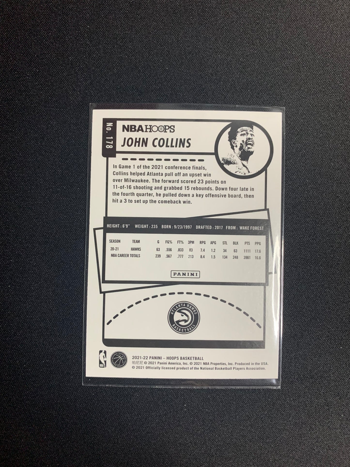 2021-22 Panini Hoops #178 John Collins