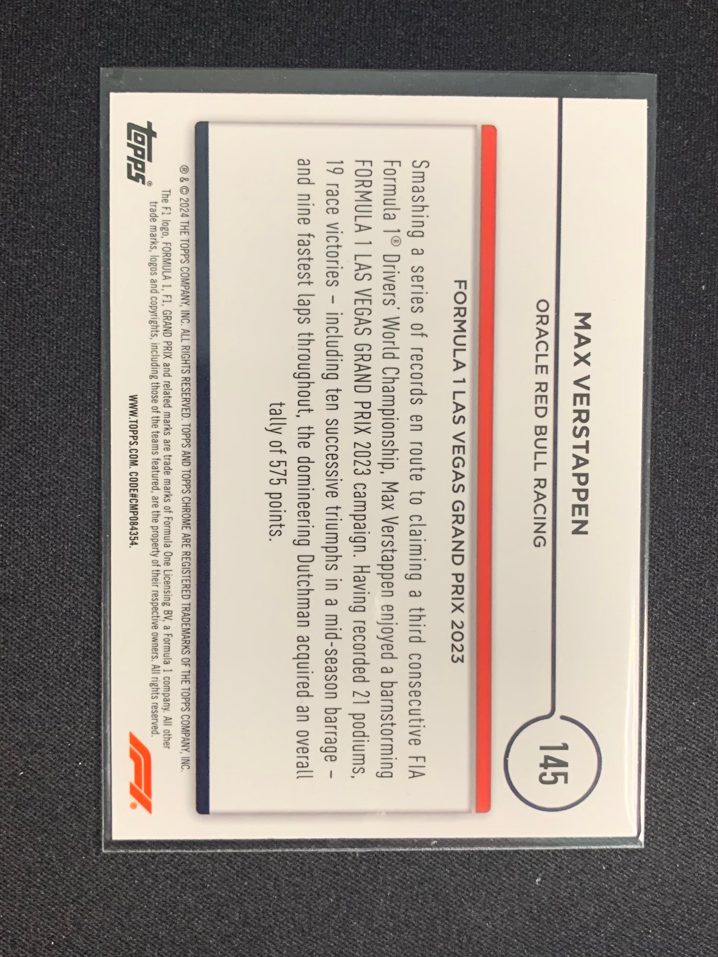 2024 Topps Chrome Formula 1 #145 Max Verstappen
