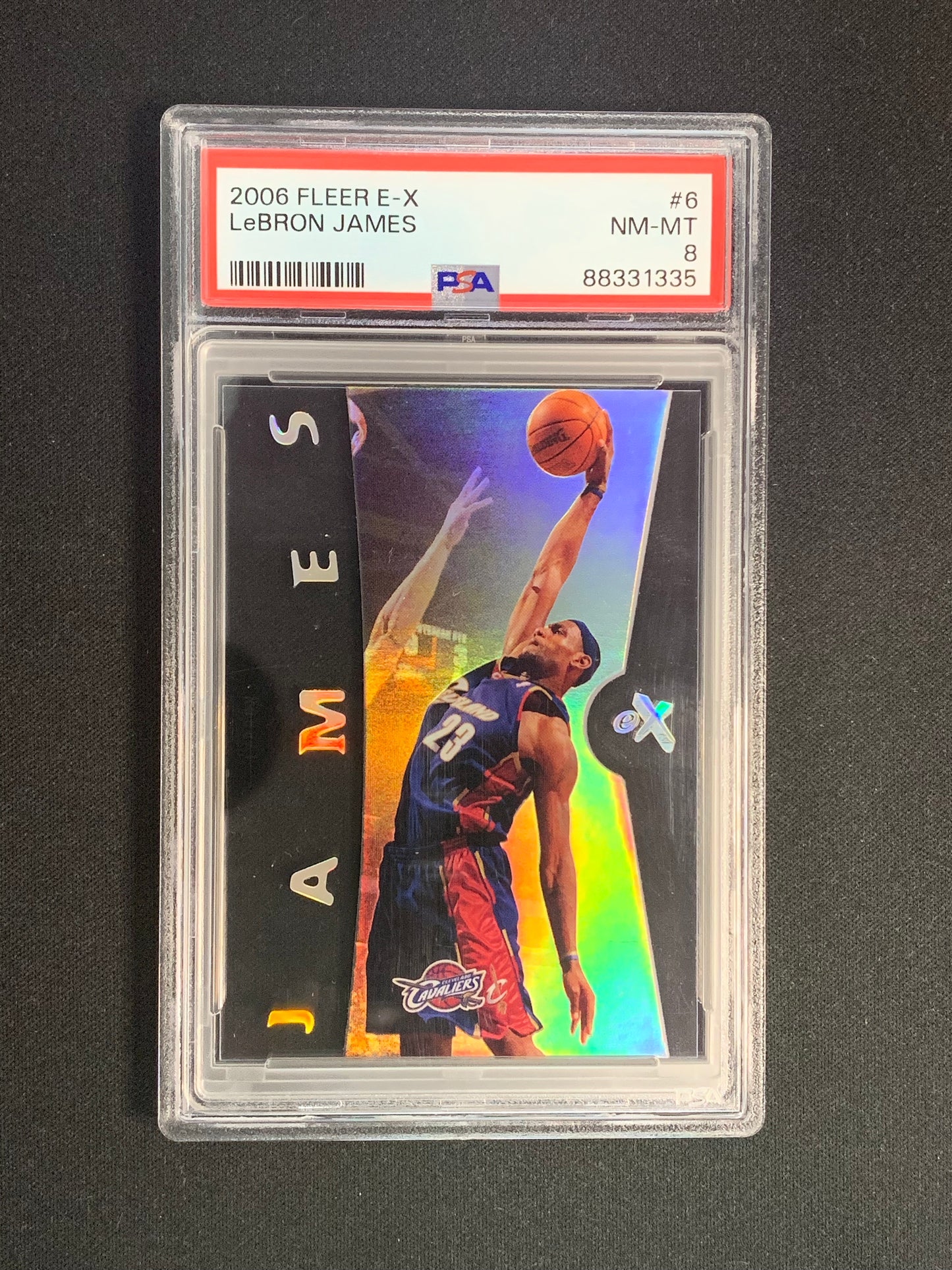 2006-07 Fleer E-X #6 LeBron James PSA 8