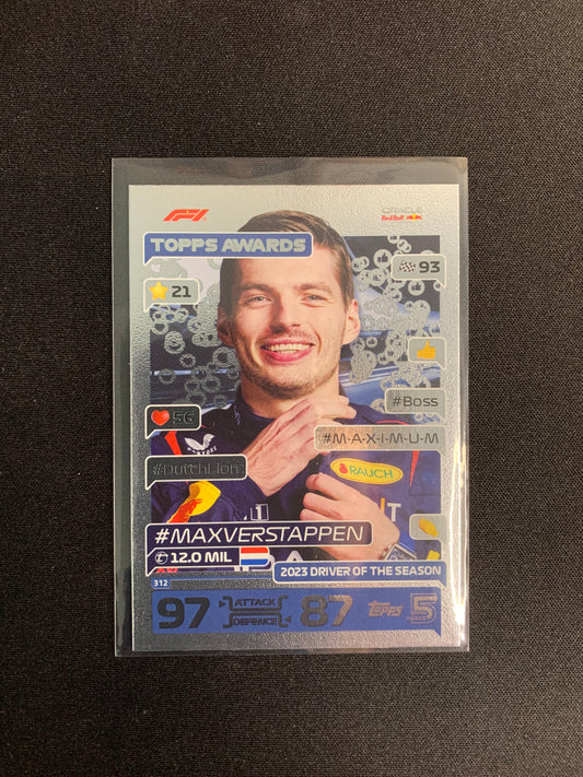 2024 Topps F1 Turbo Attax #312 Driver of the Season Max Verstappen