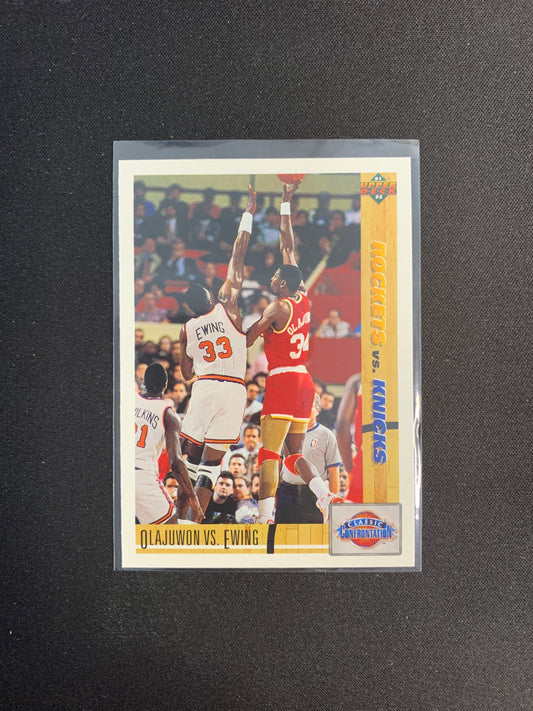 1991-92 Upper Deck #33 Olajuwon Vs. Ewing