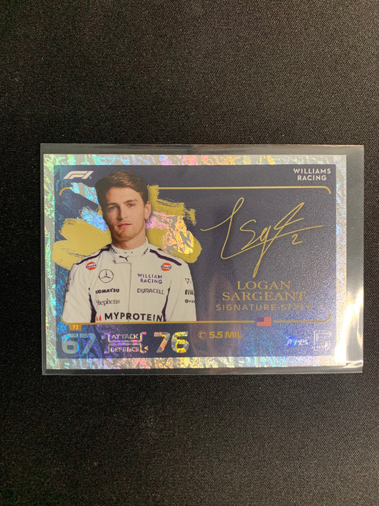 2024 Topps F1 Turbo Attax #72 Signature Style Logan Sargeant