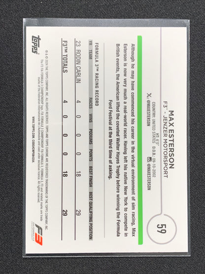 2024 Topps Chrome Formula 1 #59 Max Esterson