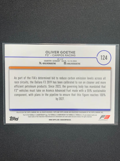 2024 Topps Chrome Formula 1 #124 Oliver Goethe