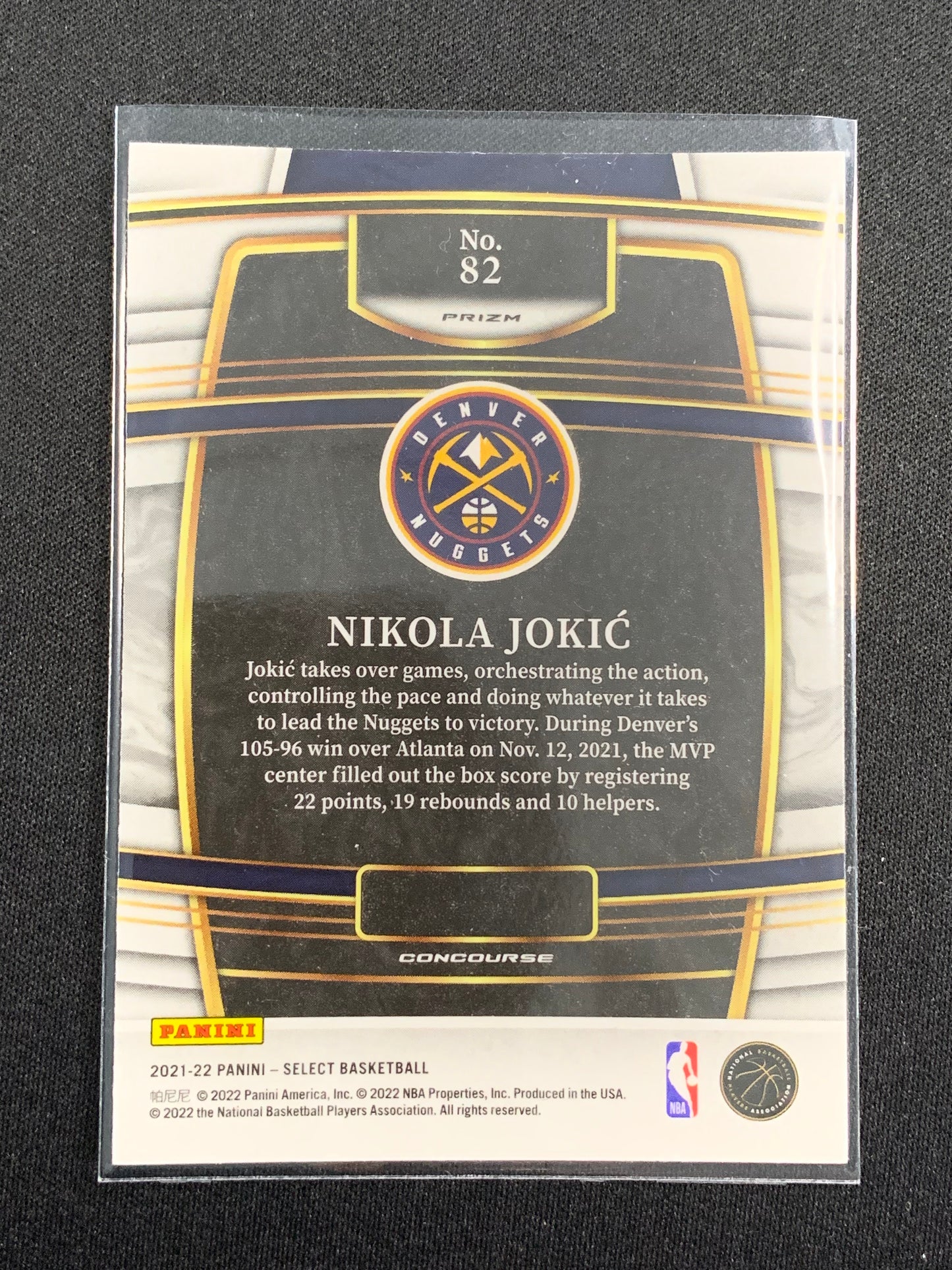2021-22 Select #82 [Blue Shimmer] Nikola Jokic