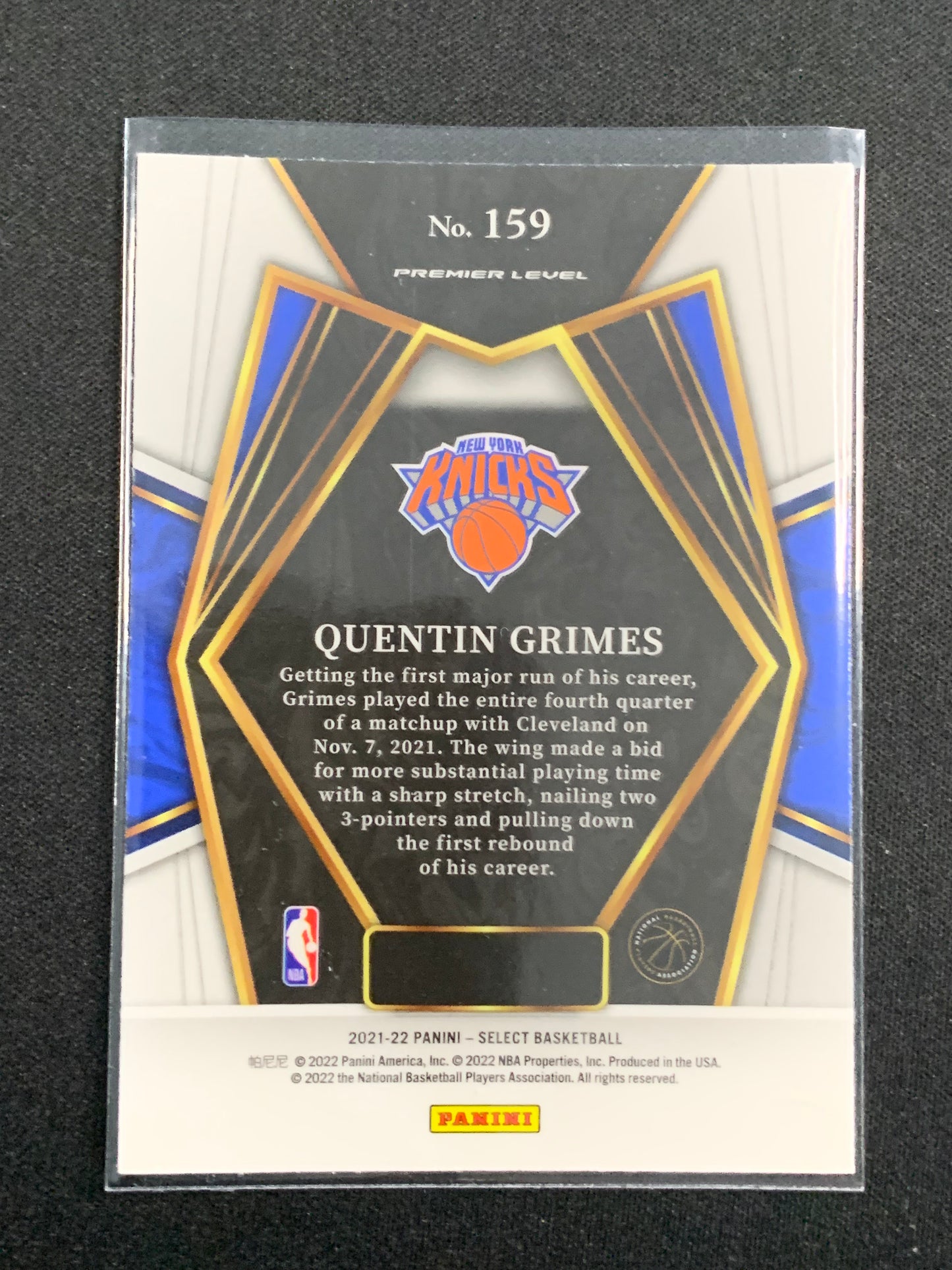 2021-22 Select #159 Quentin Grimes [Rookie]