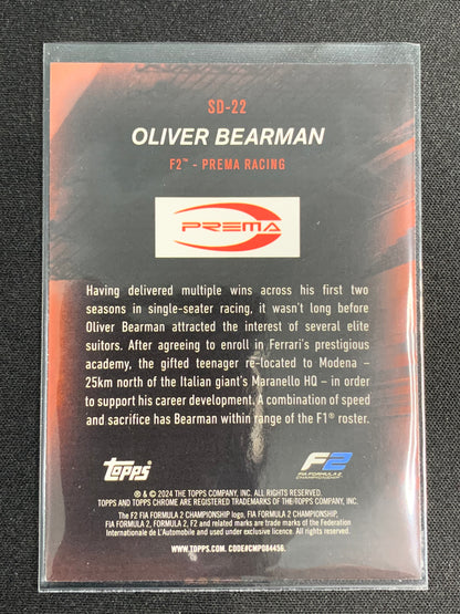 2024 Topps Chrome Formula 1 Speed Demons #SD-22 Oliver Bearman