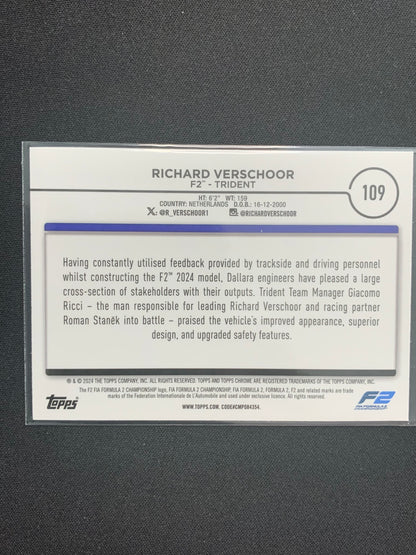 2024 Topps Chrome Formula 1 #109 Richard Verschoor