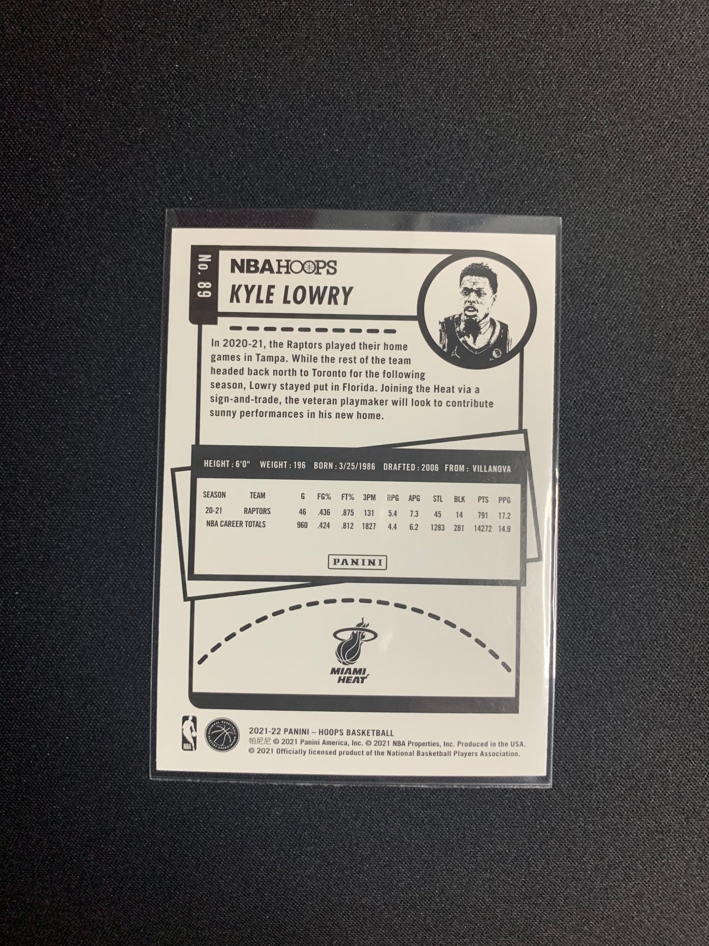 2021-22 Panini Hoops #89 Kyle Lowry