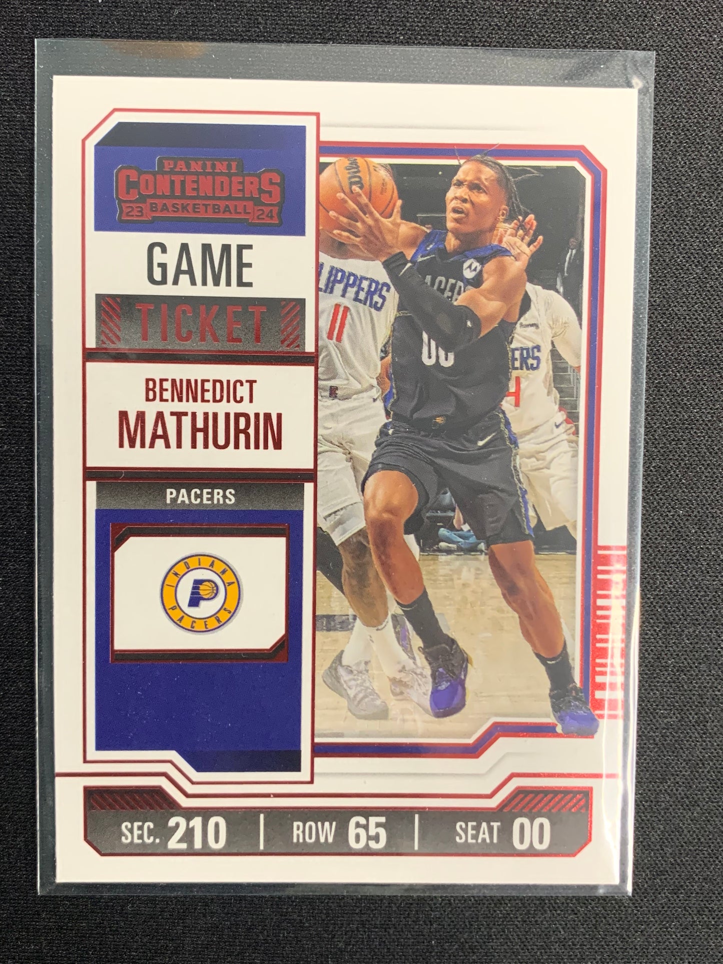 2023-24 Panini Contenders #10 [Red Game Ticket] Bennedict Mathurin