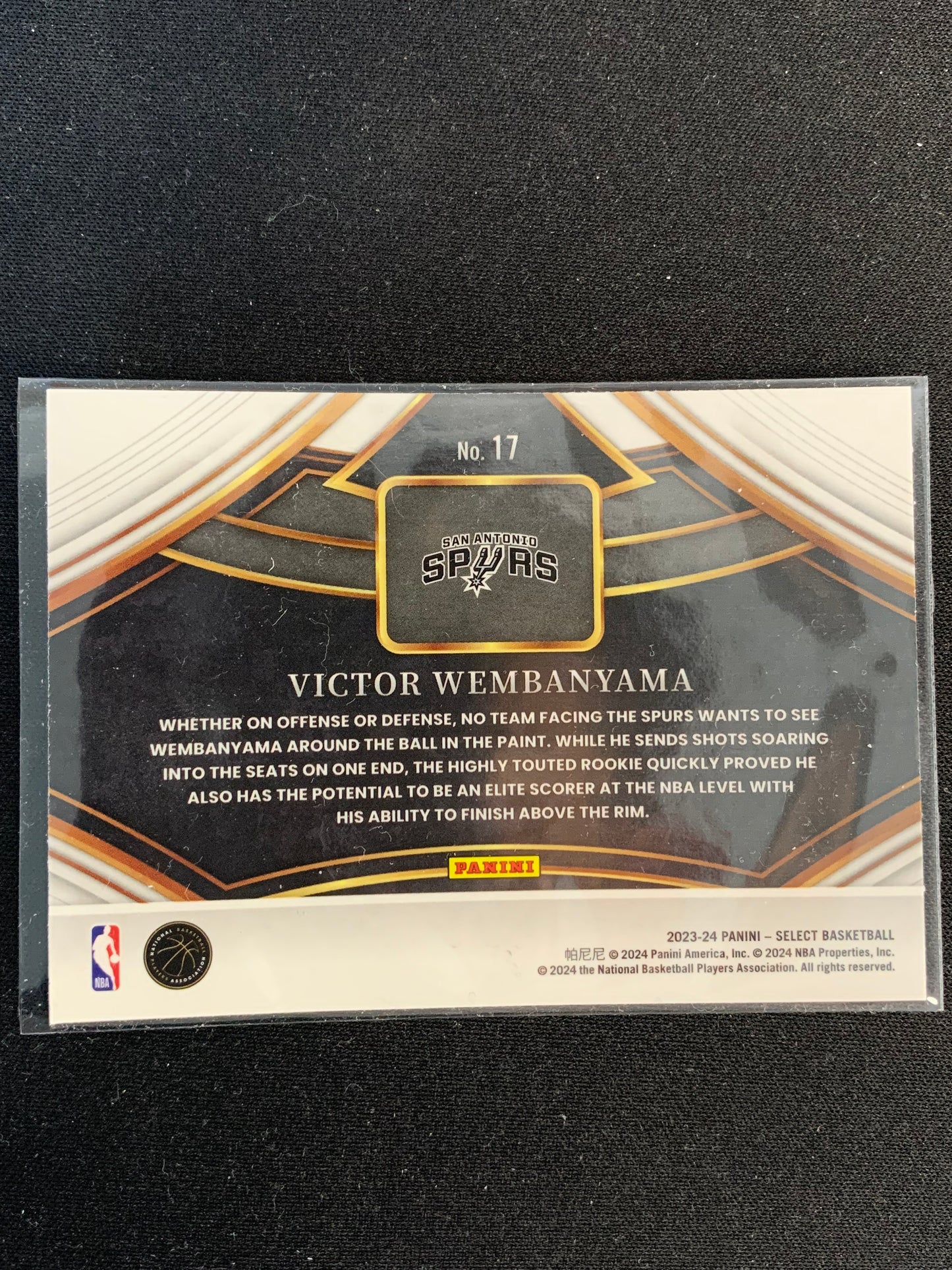 2023-24 Select Snapshot #17 Victor Wembanyama [Rookie]