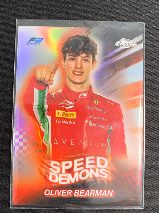 2024 Topps Chrome Formula 1 Speed Demons #SD-22 Oliver Bearman