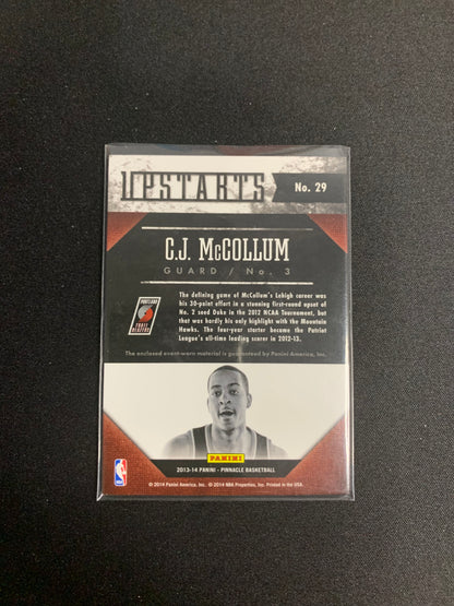 2013-14 Panini Pinnacle Upstarts Jersey #29 C.J. McCollum [Rookie]