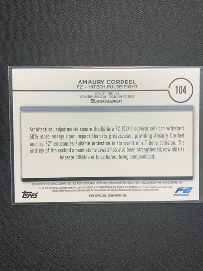 2024 Topps Chrome Formula 1 #104 Amaury Cordeel