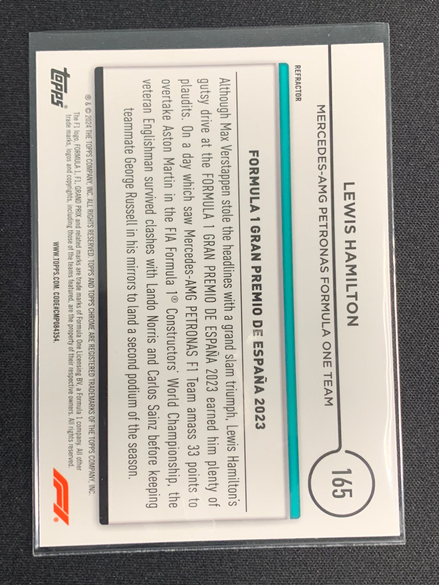 2024 Topps Chrome Formula 1 #165 [Refractor] Lewis Hamilton