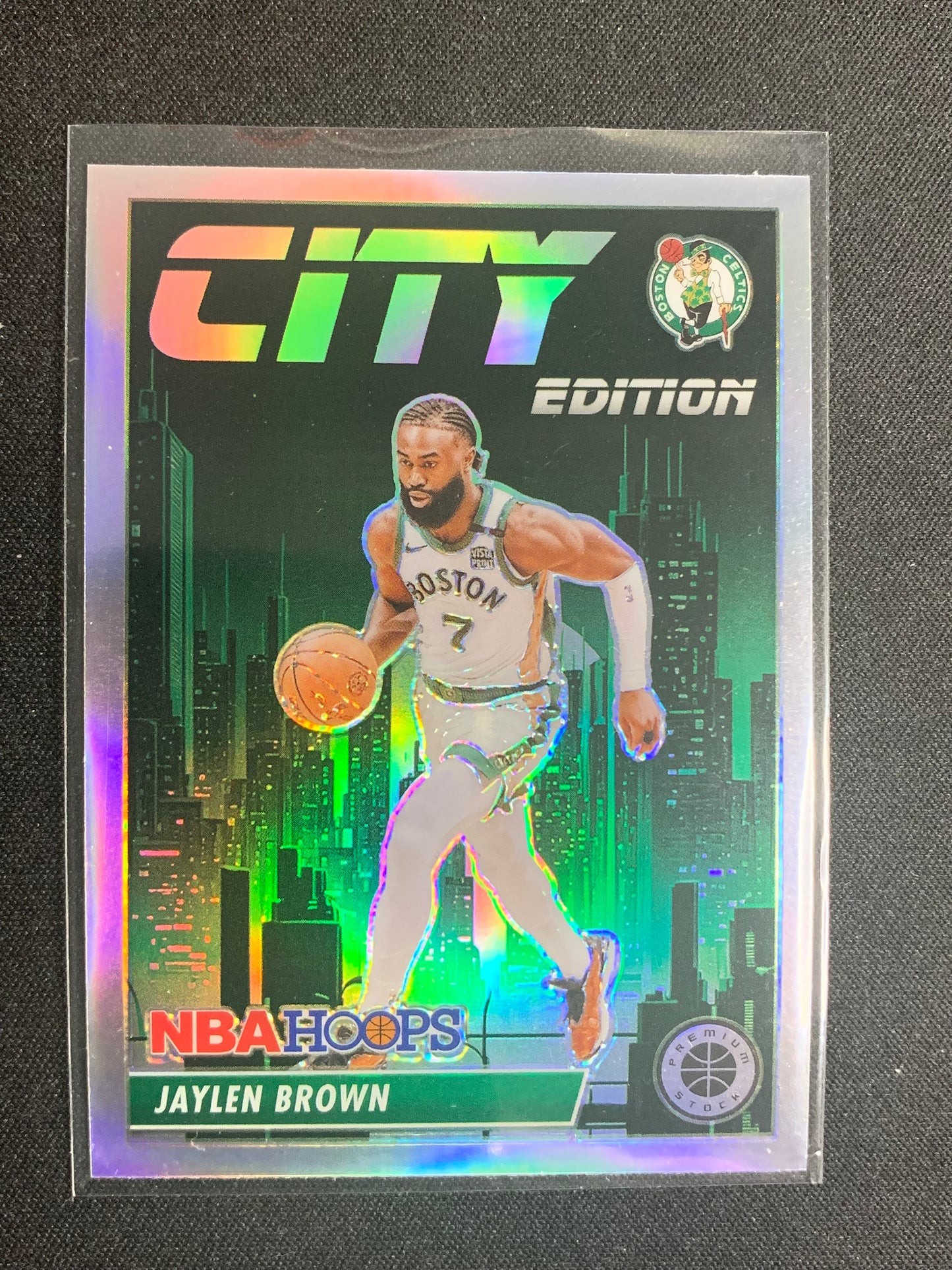 2023-24 Hoops Premium Stock City Edition #1 [Silver Prizm] Jaylen Brown