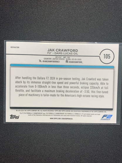 2024 Topps Chrome Formula 1 #105 [Refractor] Jak Crawford