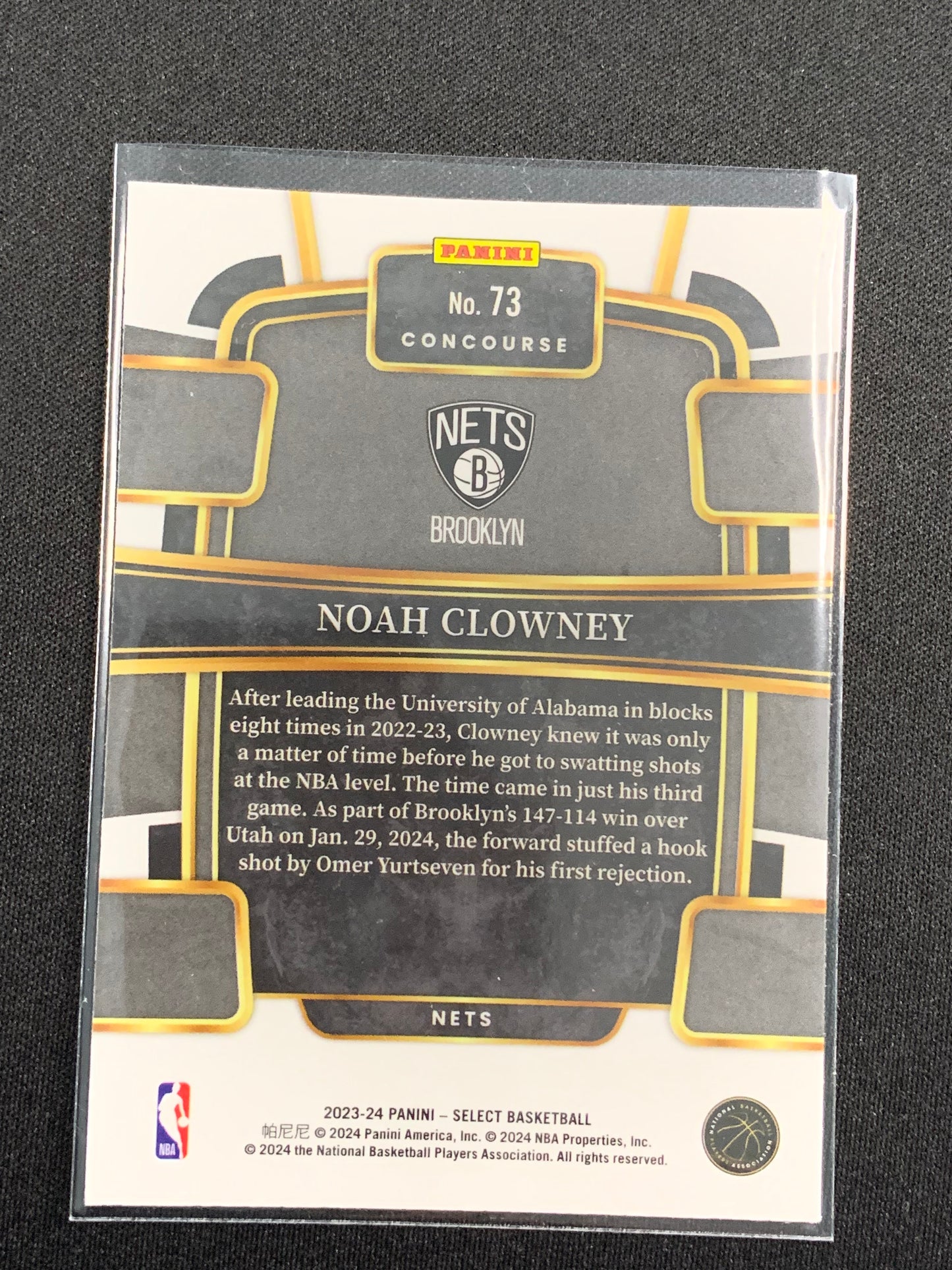 2023-24 Select #73 Noah Clowney [Rookie]