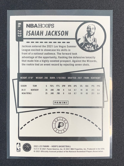 2021-22 Hoops #223 Isiah Jackson [Rookie]