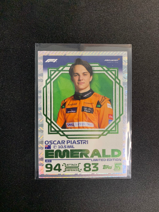 2024 Topps F1 Turbo Attax #LE2 [Emerald] Oscar Piastri [Limited Edition]