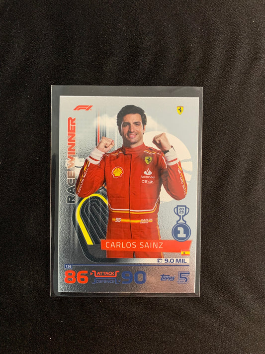 2024 Topps F1 Turbo Attax #126 Race Winner Carlos Sainz