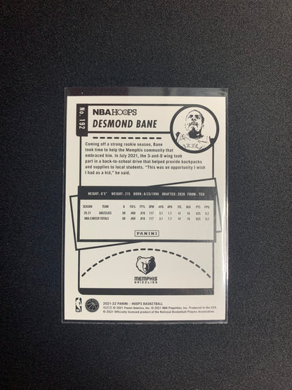 2021-22 Panini Hoops #192 Desmond Bane