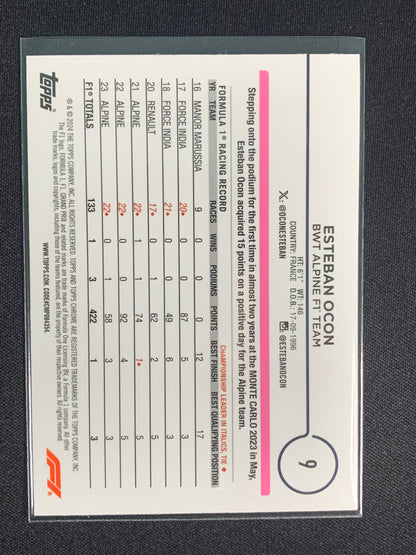 2024 Topps Chrome Formula 1 #9 Esteban Ocon