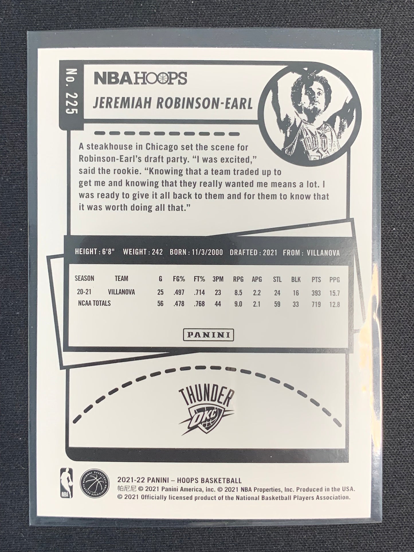 2021-22 Hoops #225 Jeremiah Robinson-Earl [Rookie]