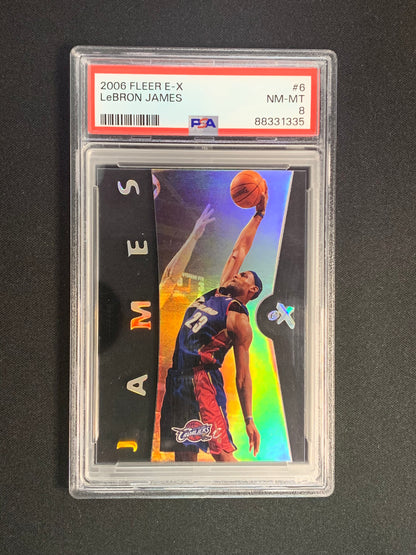 2006-07 Fleer E-X #6 LeBron James PSA 8