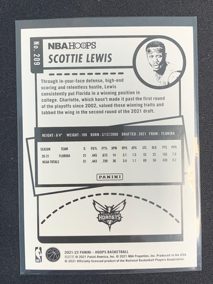 2021-22 Hoops #209 Scottie Lewis [Rookie]