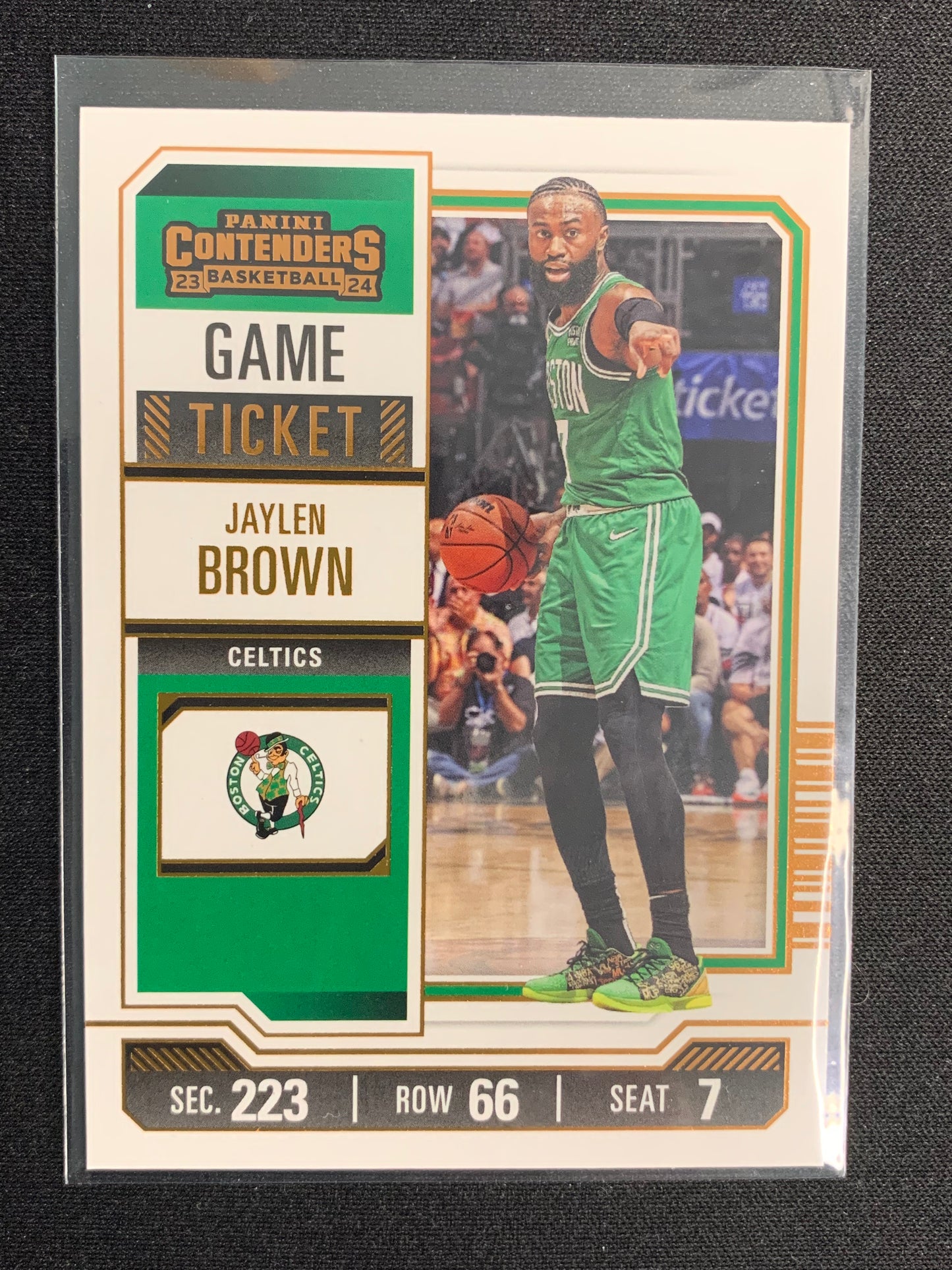 2023-24 Panini Contenders #72 [Bronze Game Ticket] Jaylen Brown