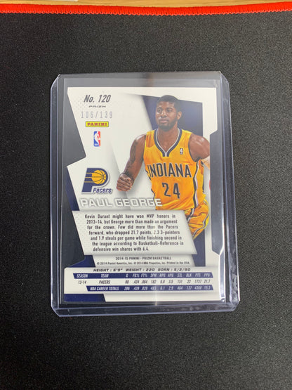 2014-15 Panini Prizm [Purple Die-cut Prizm] #120 Paul George /139