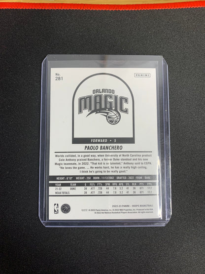 2022-23 Panini Hoops #281 Paolo Banchero